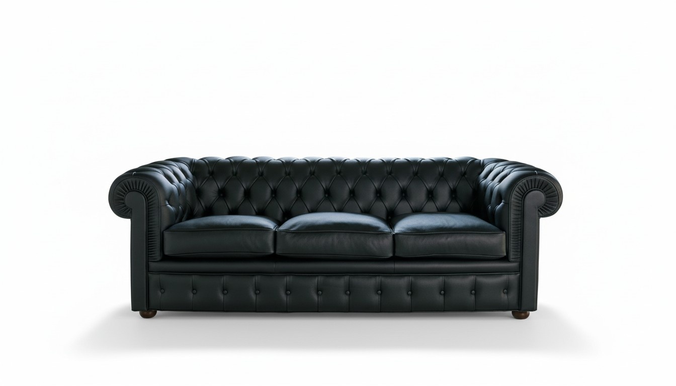 Klassische Chesterfield Couch Polster Sofa Sofas Leder 3 Sitzer Chester Neu