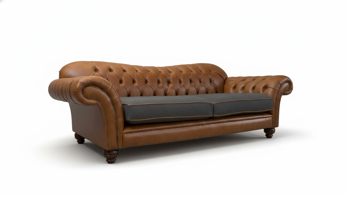 Klassische Chesterfield Leder Sofa 3 Sitzer Sitz Couchen Sofas Polster