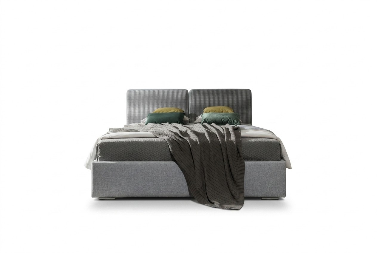 Klassische Designer Bett Schlafzimmer Textil Leder Polster 140x200 Möbel Gestell