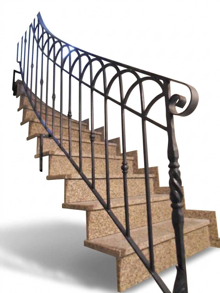 Klassische Geländer Handgefertigte Balkon Treppen Schmiedezaun Zaun 1lfm #359