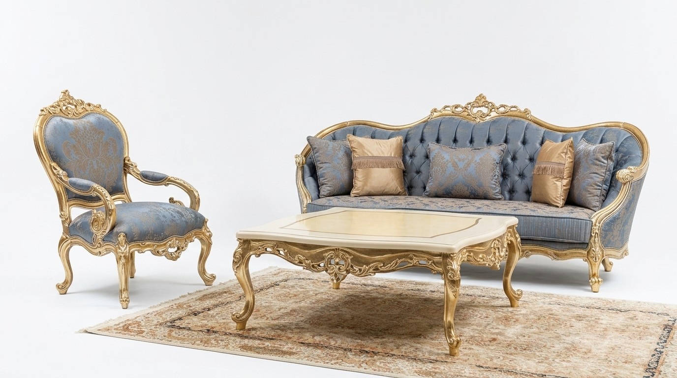 Klassische Graue Wohnzimmer Sofas Chesterfield Couchen Dreisitzer Sessel