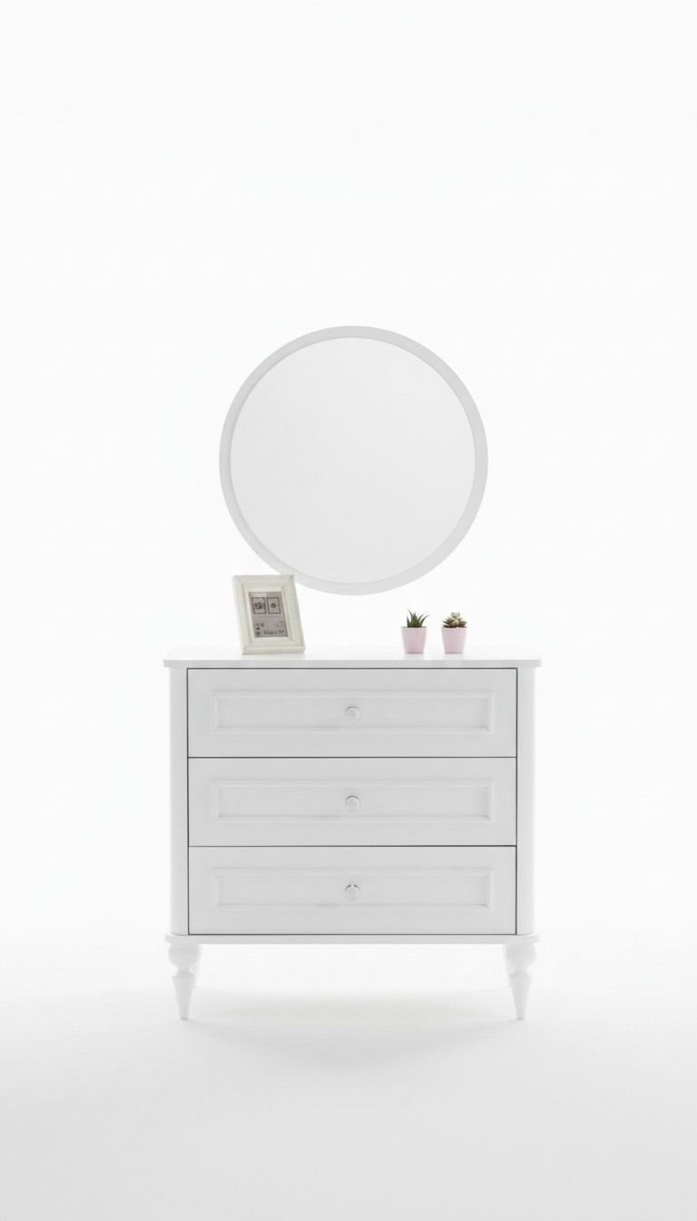 Klassische Kommode Landhaus Stil Kommoden Schrank Konsolen Weiß 3 Schubladen