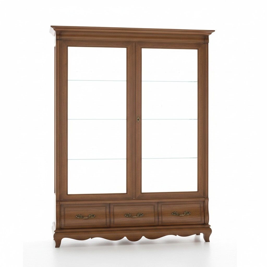 Klassische Regale Schränke Einrichtung Vitrine xxl Glasschrank Anrichte Möbel