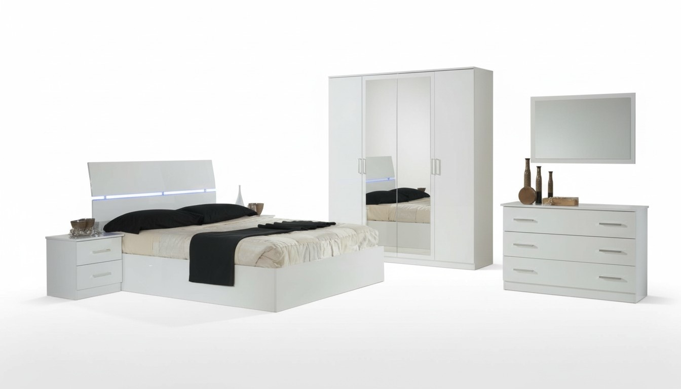 Klassische Schlafzimmer Bett Hotel Doppel Textil Betten Polster Made in Italy