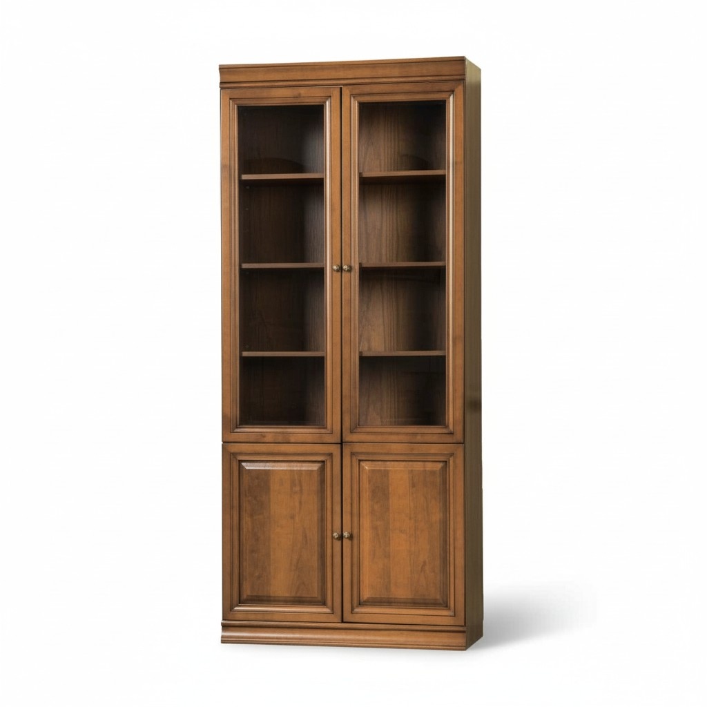 Klassische Schrank Bücherschrank Bücherregal Vitrine Vitrinenschrank Glasschrank
