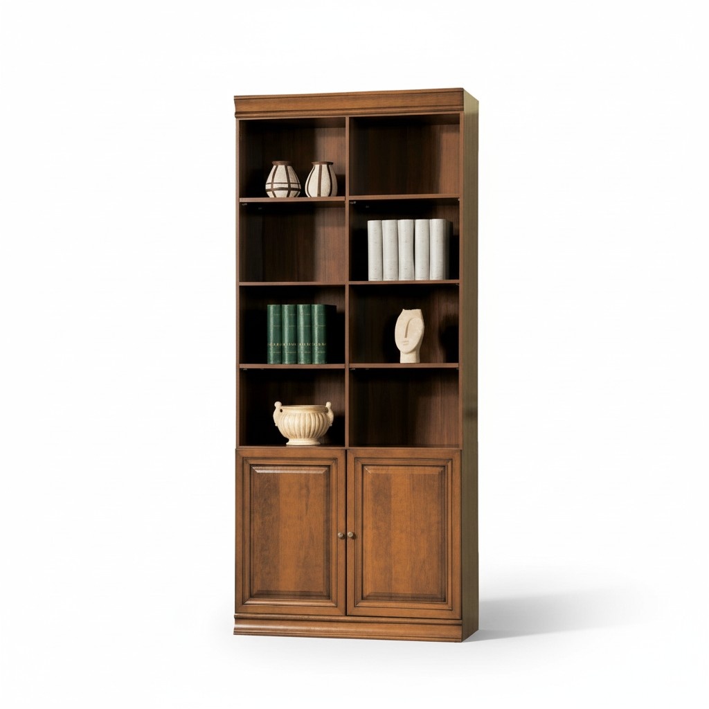Klassische Schrank Bücherschrank Bücherregal Vitrine Vitrinenschrank Model SE-3