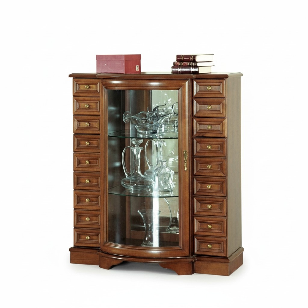 Klassische Vitrine Kommode Kommoden Kommodenschrank Schrank Vitrinen Model Z-KS2