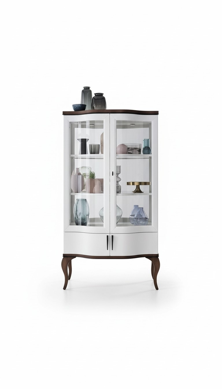 Klassische Vitrine Schrank Wohnzimmer Vitrinenschrank Vitrinen Regal Schränke
