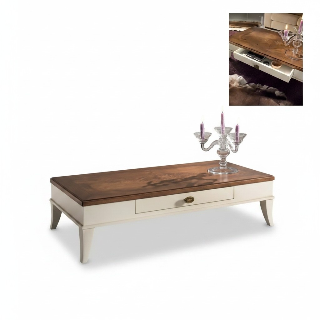 Klassischer Couchtisch Beistelltisch Holz Wohnzimmer Tisch Möbel Holz