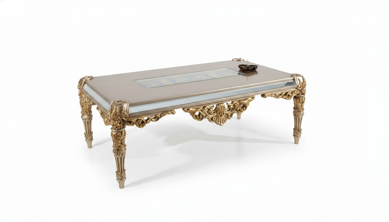 Klassischer Couchtisch Beistelltisch Holz Wohnzimmer Tisch Möbel Holz Tische