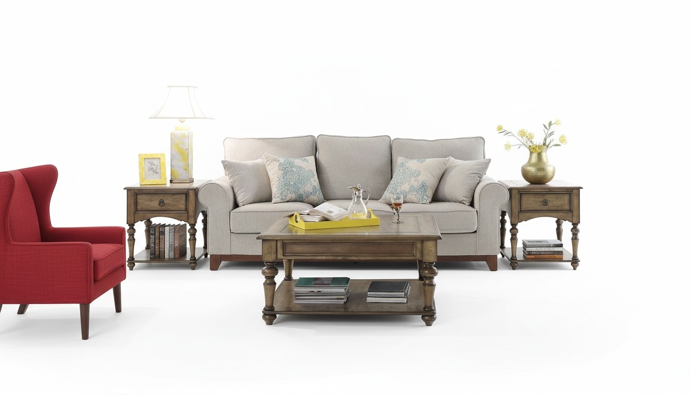 Klassischer Couchtisch Holztisch Beistelltisch Tische Wohnzimmer Holz