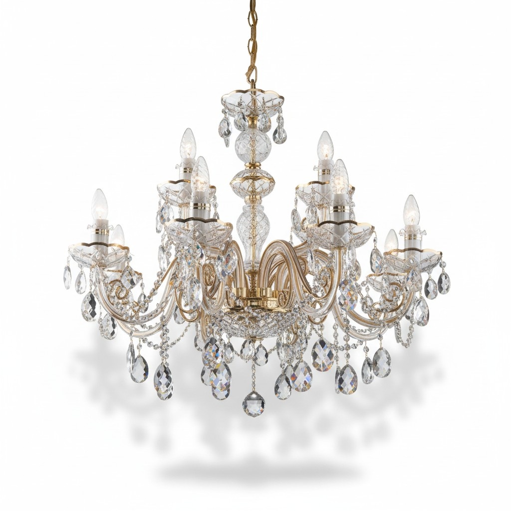 Klassischer Decken Kronleuchter Leuchte Lampe Bohemia Beleuchtung