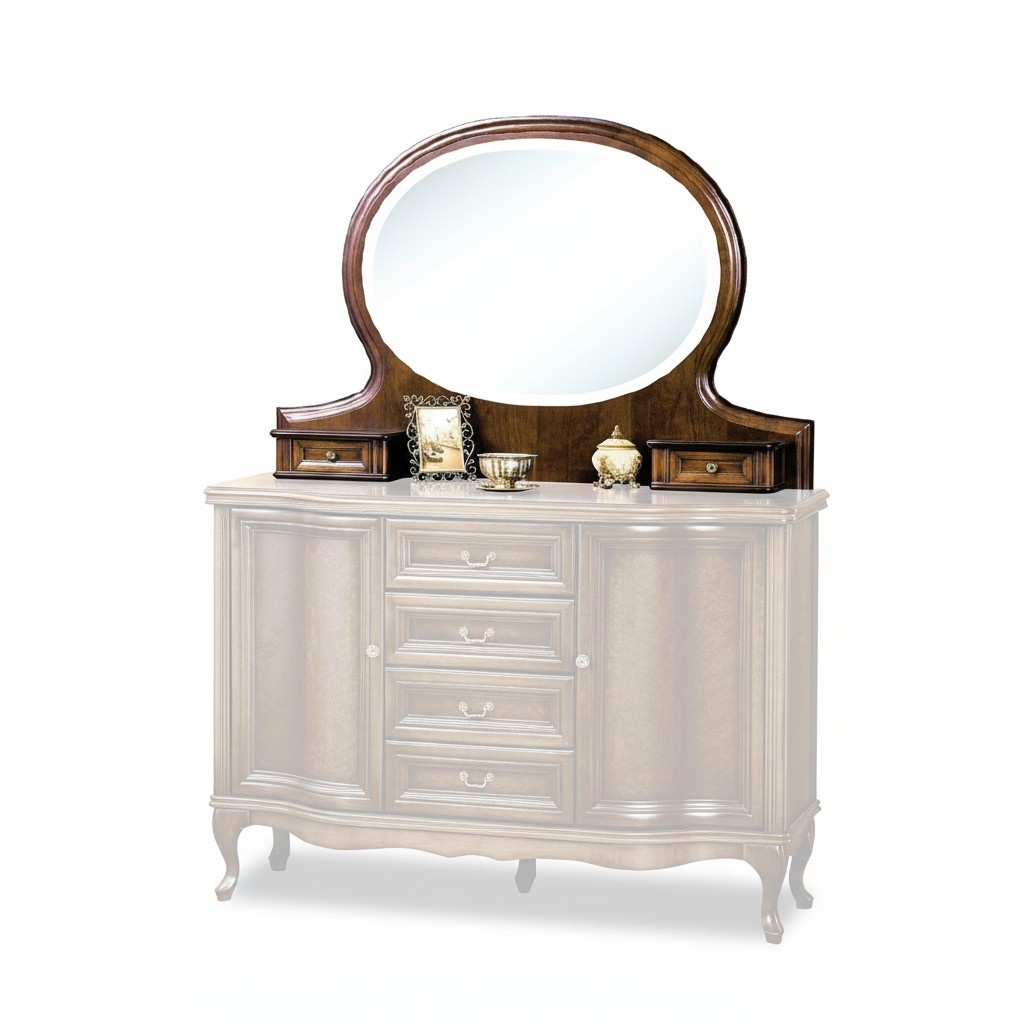 Klassischer Designer Spiegel mit Schubladen Standspiegel W-NL Aufsatz Spiegel