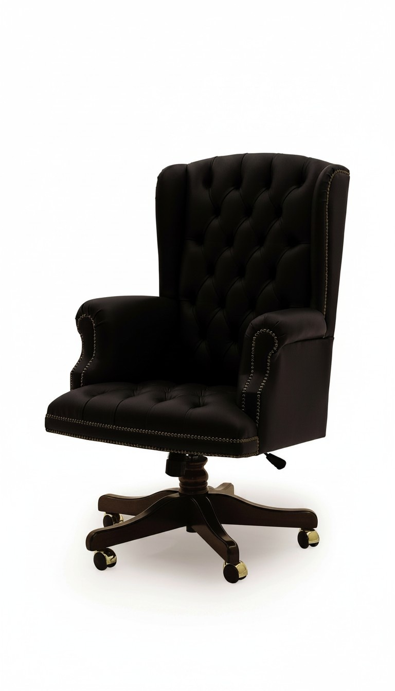 Klassischer Drehsessel auf Rollen Bürostuhl für Chef Bürostuhl Italienischer Neu