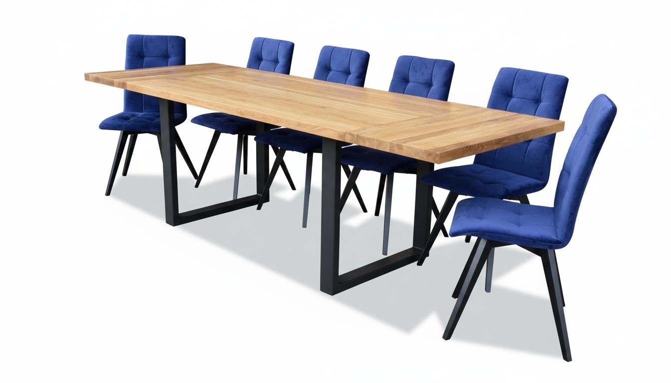 Klassischer Esstisch Tisch Holz Esszimmer Garnitur 6x Stuhl Set Stühle 7 tlg.Set