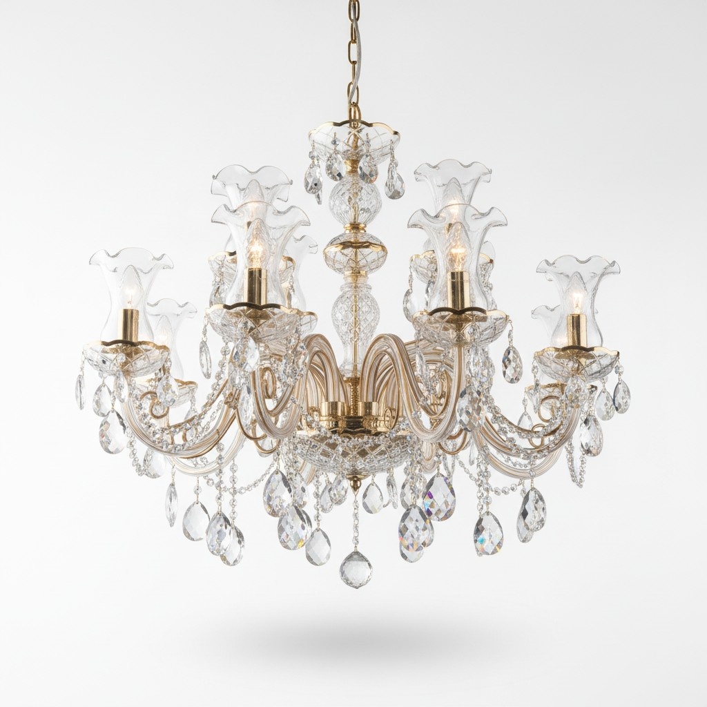 Klassischer Kronleuchter Decken Leuchte Lampe Bohemia Beleuchtung