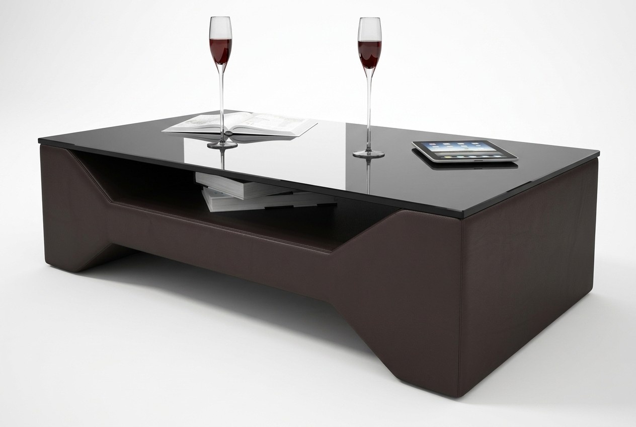 Klassischer Luxus Designer Couchtisch Sofa Wohnzimmer Tisch Leder Tische Glas