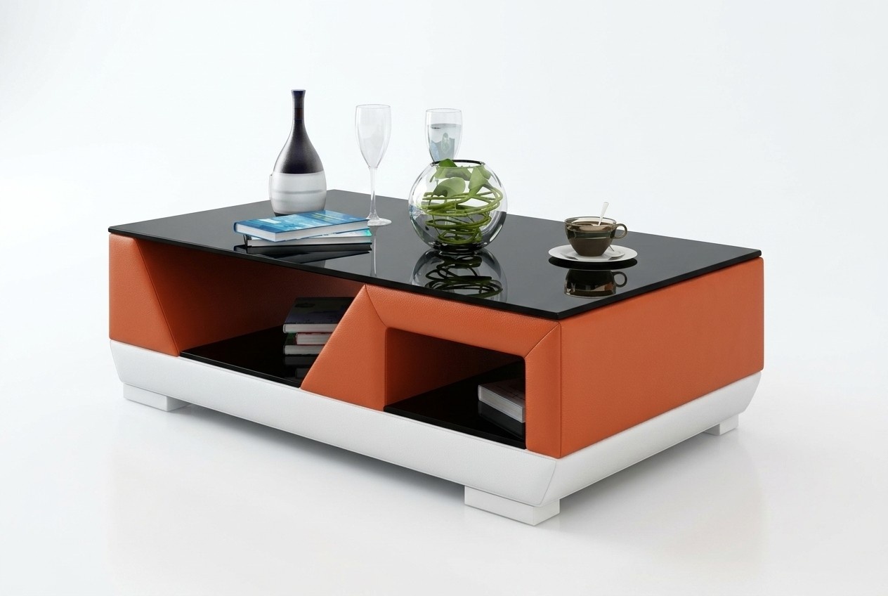 Klassischer Luxus Designer Couchtisch Sofa Wohnzimmer Tisch Leder Tische Glas