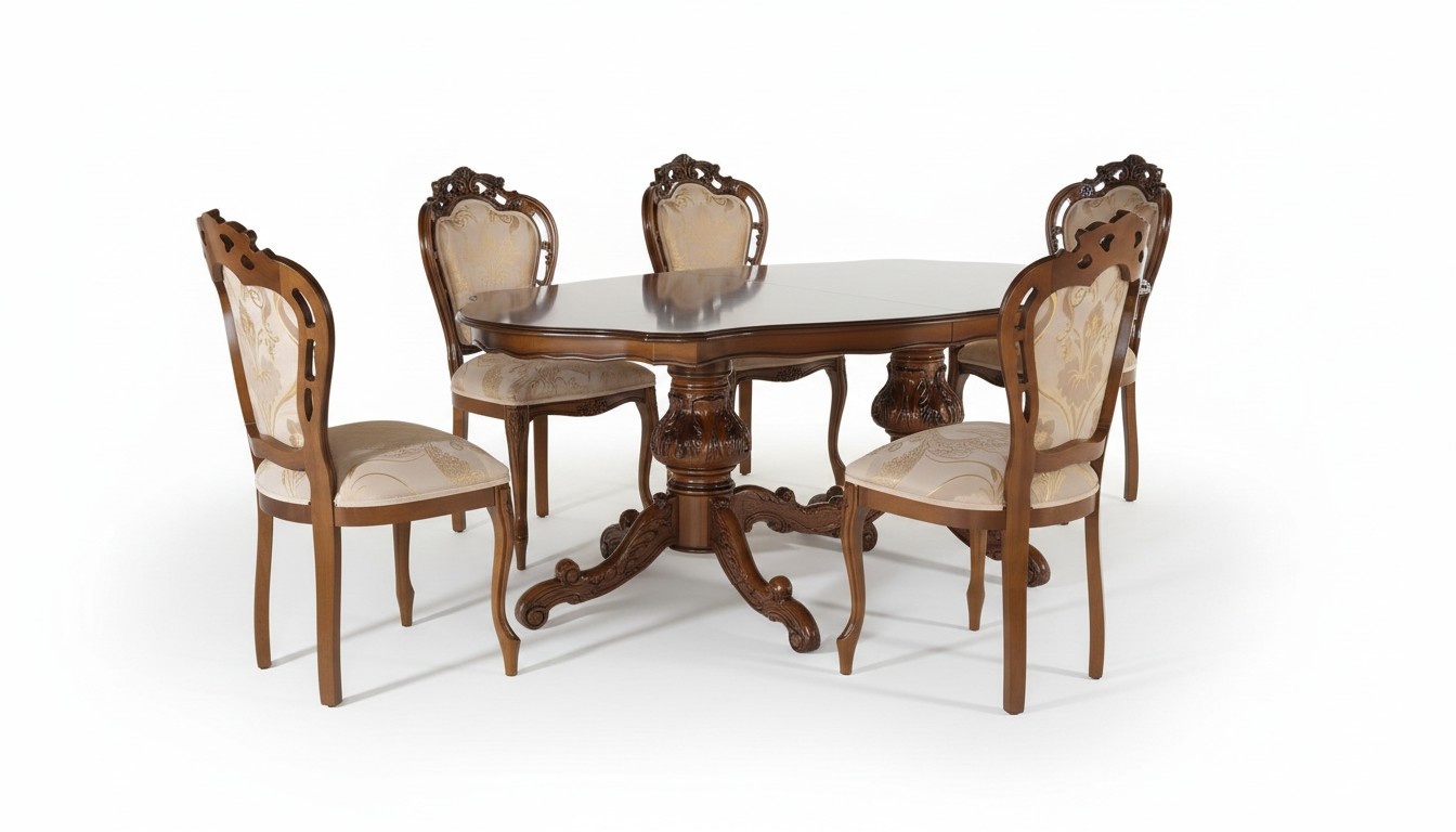 Klassischer Luxus Tisch Holz Tische Barock Rokoko Antik Stil Ess Wohn Zimmer