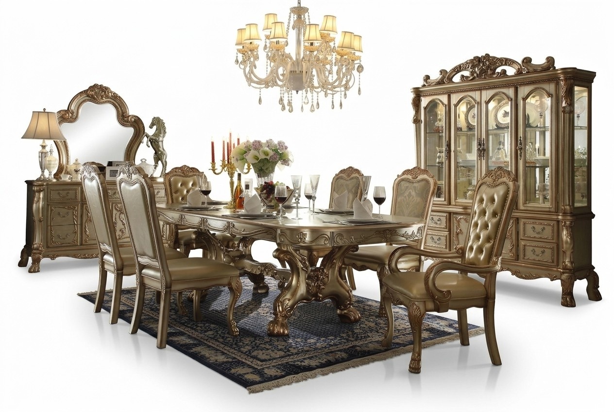 Klassischer Luxus Tisch Holz Tische Barock Rokoko Antik Stil Ess Wohn Zimmer neu
