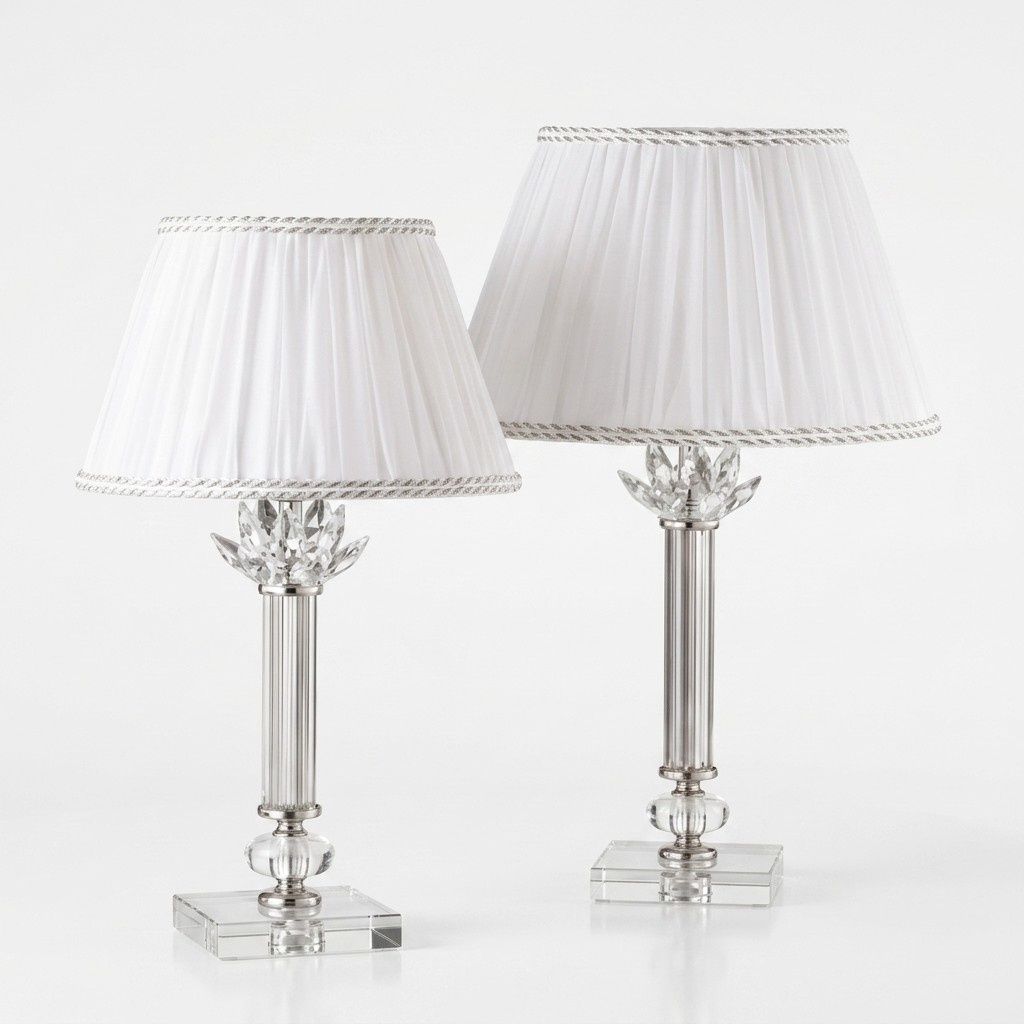 Klassischer Schreibtischleuchte Tischlampe Adriana Kristallkronleuchter