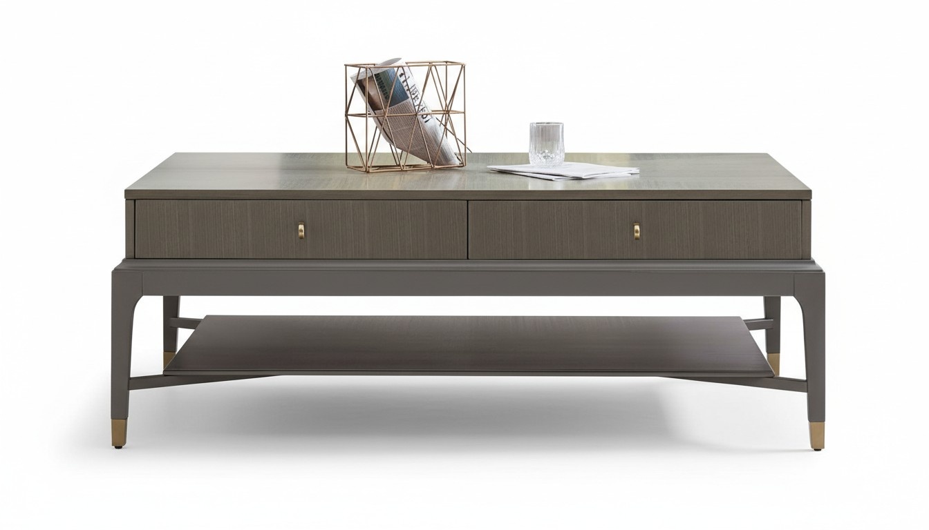 Klassischer Tisch Couchtisch Beistelltisch Sofa Design Wohnzimmer Holz Echtholz