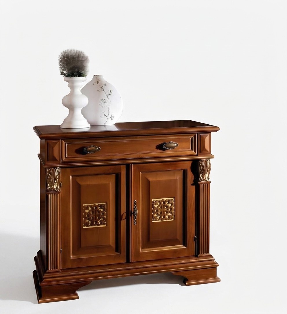 Klassischer Wandschrank Anrichte Holz Buffet Vitrine Luxus Schrank Möbel Set neu
