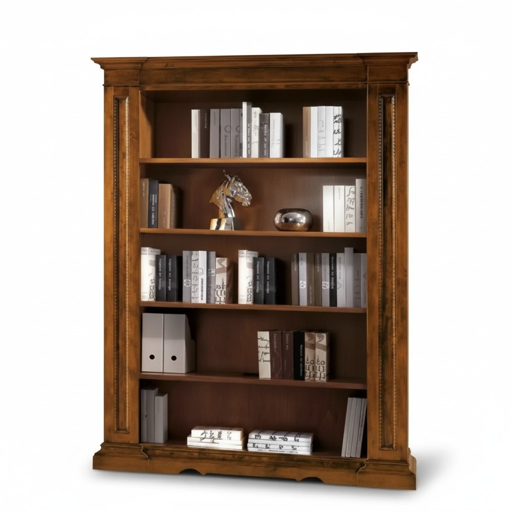 Klassisches Braunes Arbeitszimmer Holzmöbel Bücherregal Regal Neu