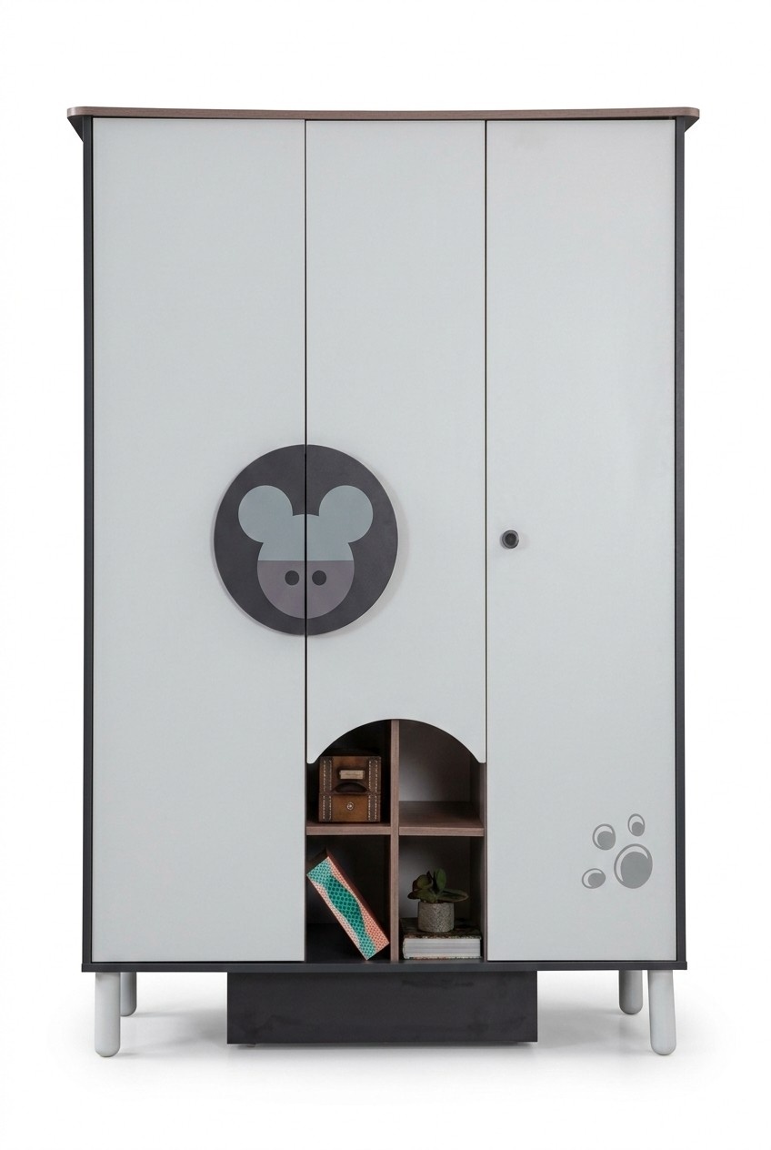 Kleiderschrank Design Möbel Kinderzimmer Schrank Regal Holz Schlafzimmer Neu