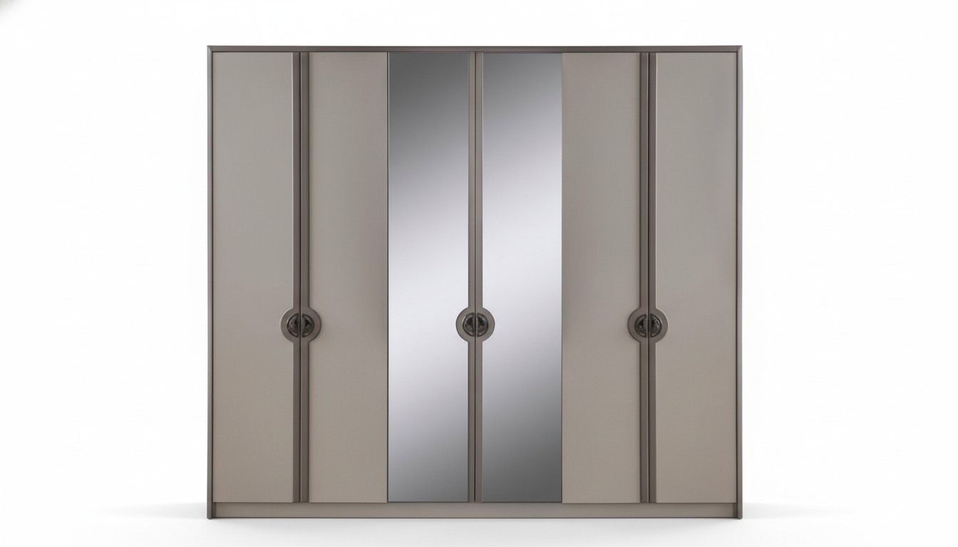 Kleiderschrank Garderobenschrank Schrank Moderne Holzschrank Grau