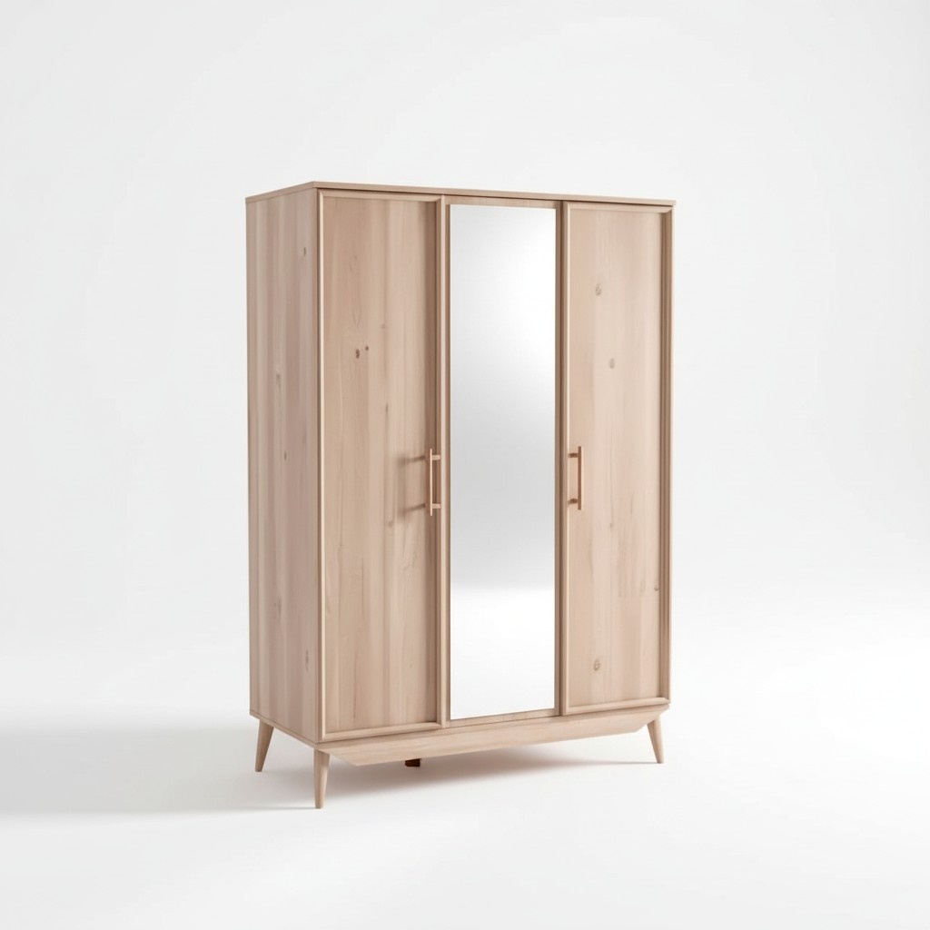 Kleiderschrank Holzschrank braun Schlafzimmer Möbel Garderobe Schrank