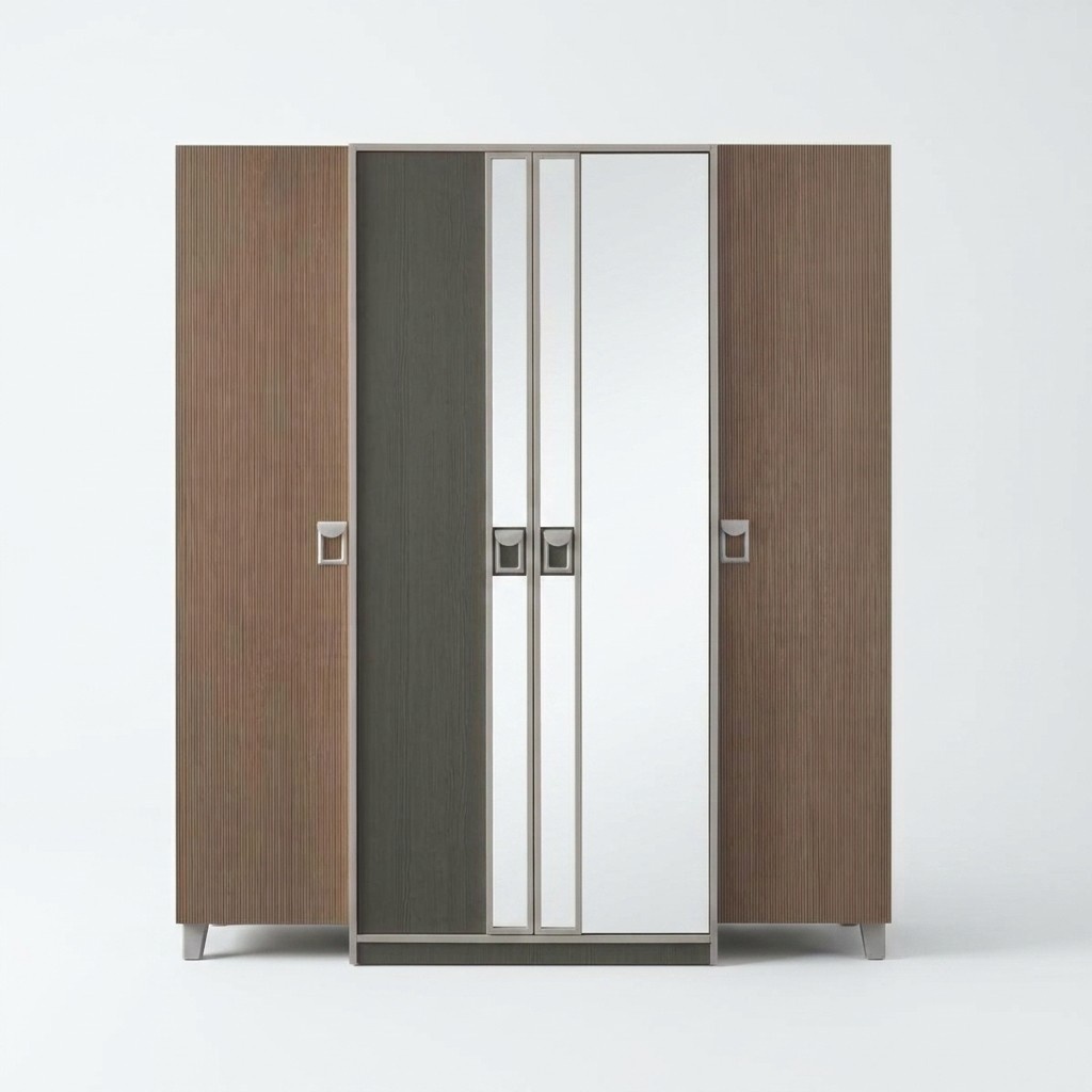 Kleiderschrank Kinderschrank Schrank Holz Grau Holzschrank Groß Modern