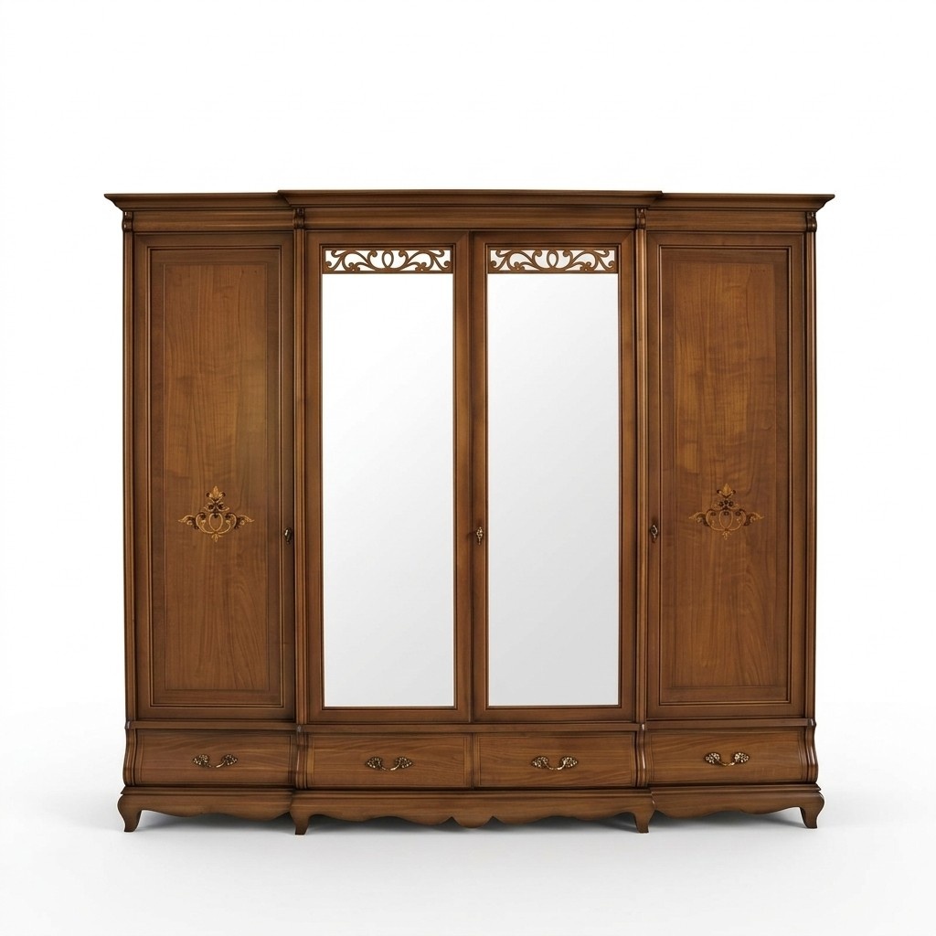 Kleiderschrank Set Holz Schrank Schlafzimmer Massivholz Möbel Italien Schränke