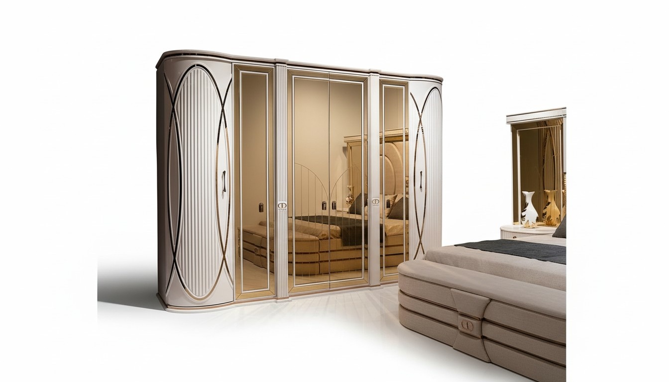 Kleiderschrank weiß Schlafzimmer Material Holz Schrank Holz Schrank