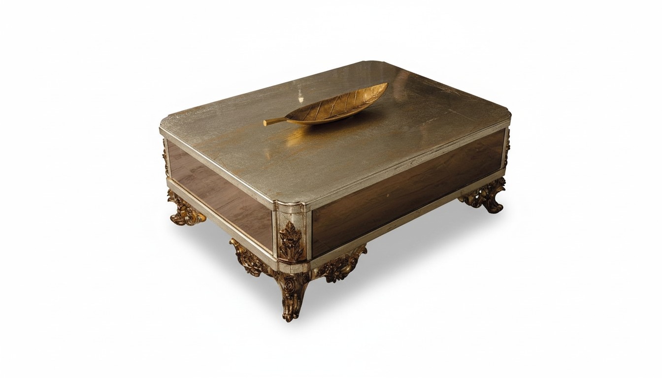 Königlicher Couchtisch Tisch Goldene Tische Barock Rokoko Couchtische