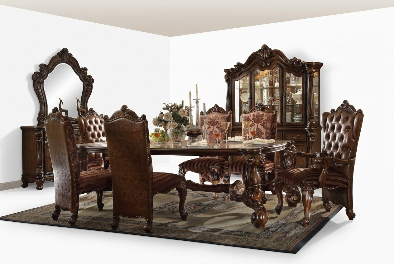 Königlicher Esstisch Tisch Holz Klassische Tische Barock Rokoko Esszimmer Holz