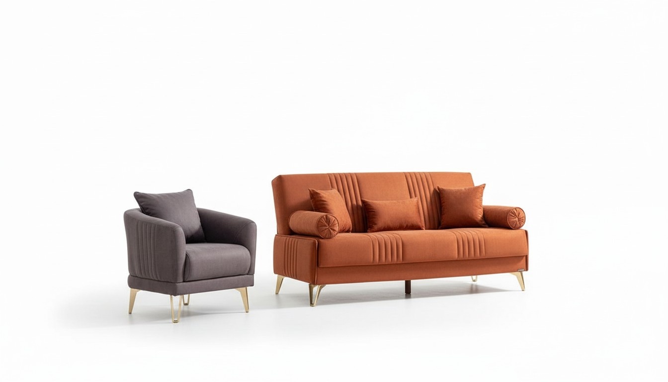 Komfortable 3+1 Sitzer Sofagarnitur aus hochwertigem Stoff für modernes Wohnen