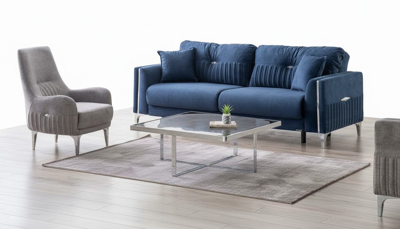 Komfortable Sofagarnitur 3+1 Sitzer Stilvolles Design für Entspanntes Wohnen