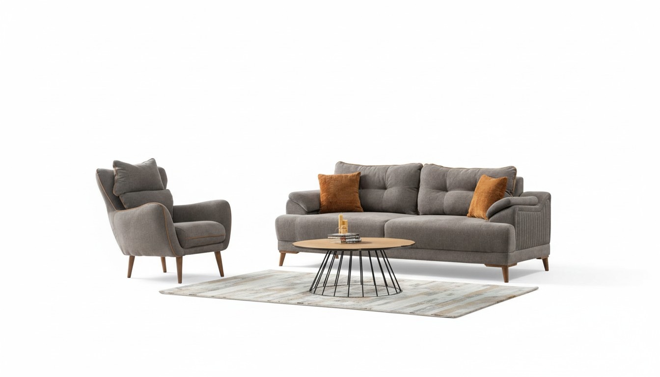 Komfortable Sofagarnitur 3+1 Sitzer Gemütliche und Stilvolle Wohnzimmercouch