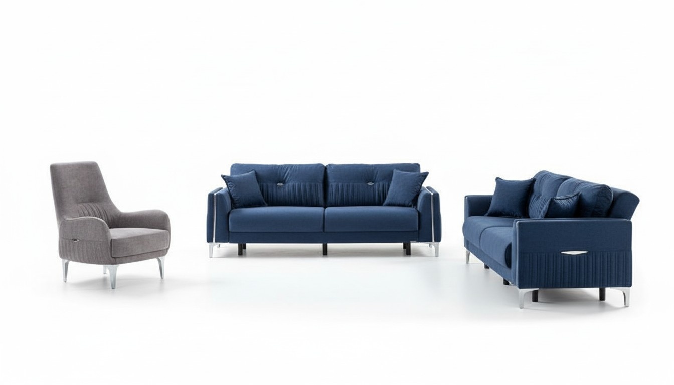 Komfortable Sofagarnitur 3+3+1 Elegantes Design für stilvollen Wohnkomfort