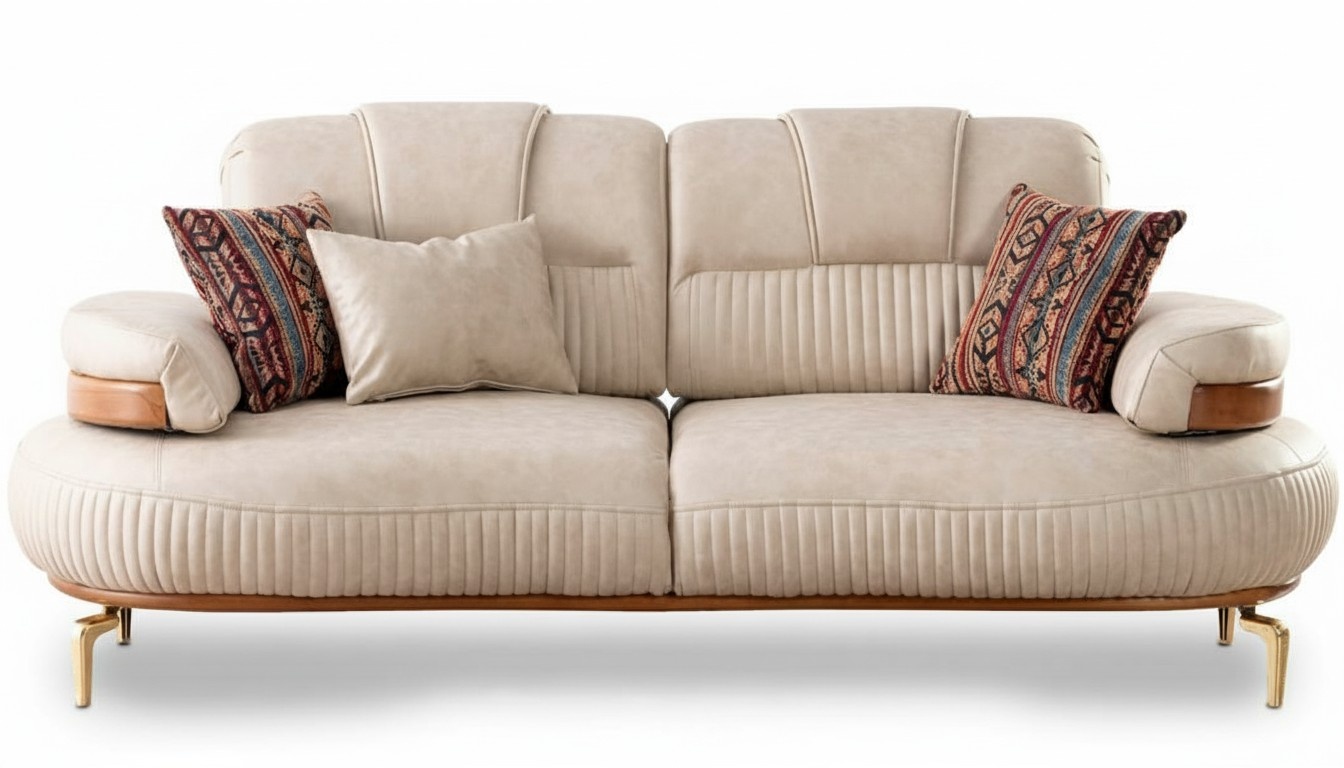 Komfortabler 3-Sitzer Modernes Design und Gemütliche Wohnlandschaft