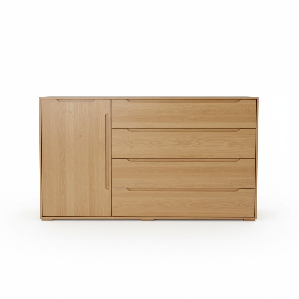 Kommode 150cm Sideboard Schrank Anrichte holz Schrank Möbel Kommoden Massivholz