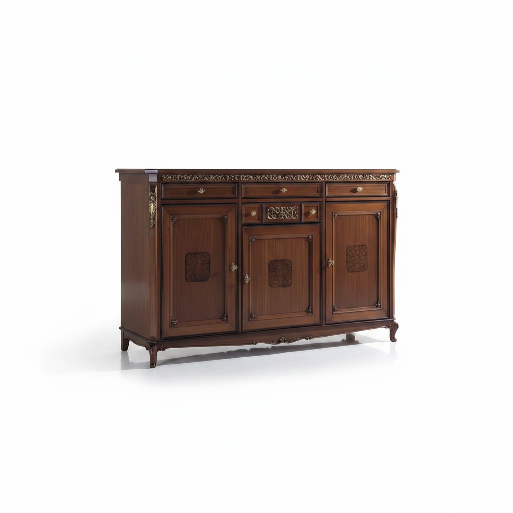 Kommode Anrichte Sideboard Braun Massiv Holz Schrank Möbel Kommoden Sideboards