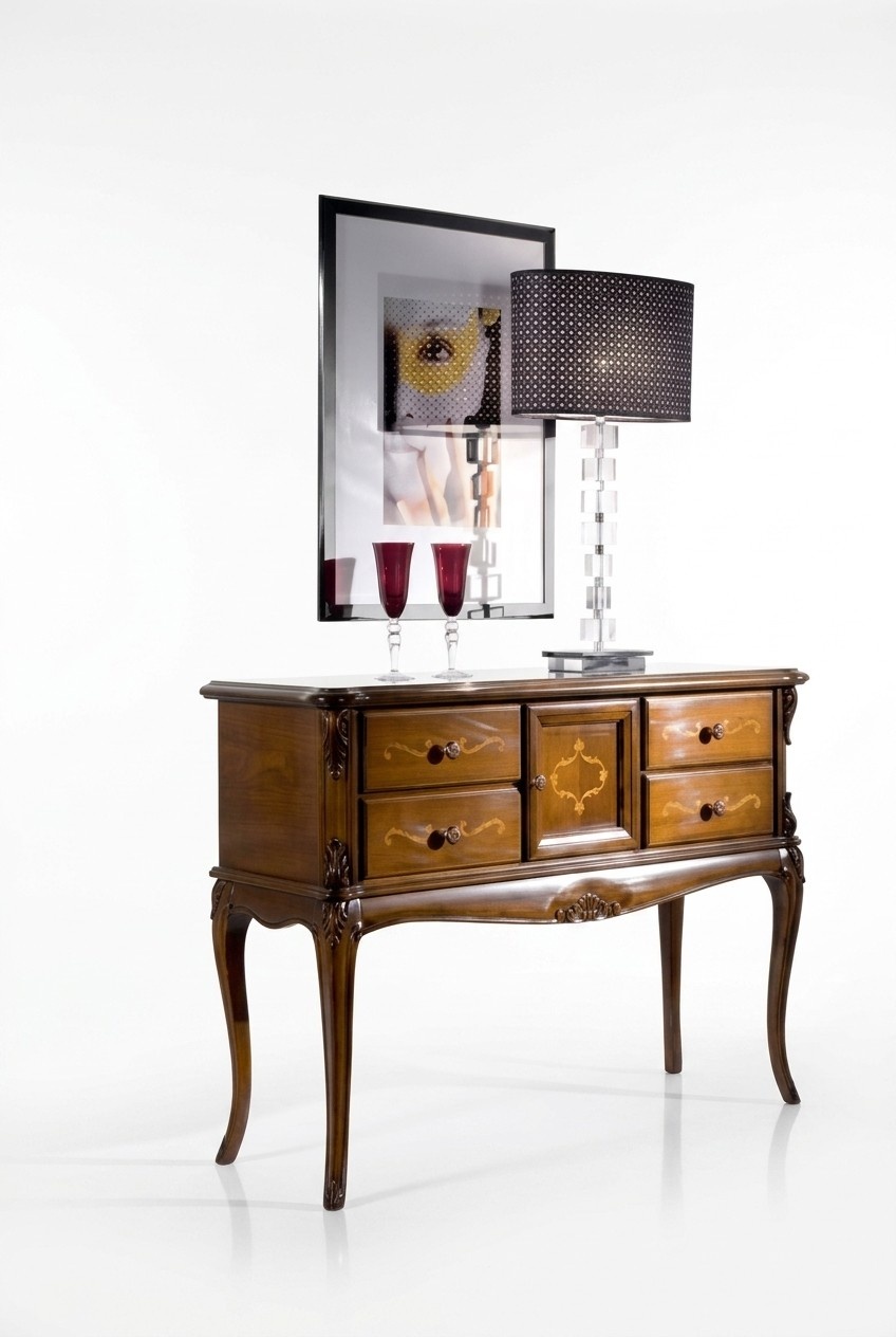 Kommode Holz Italienische Möbel Schrank Konsolen Kommoden Konsole Neu