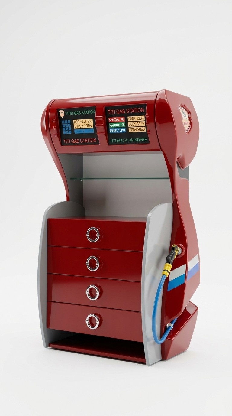 Kommode mit Schubladen Tankstelle Kinderzimmer Kommoden Möbel Holz Zimmer