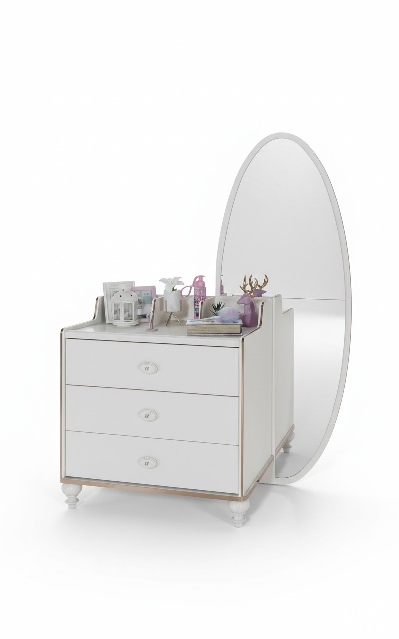 Kommode mit Spiegel Möbel Moderne Kommode Holz Jugend Zimmer Weiß Neu