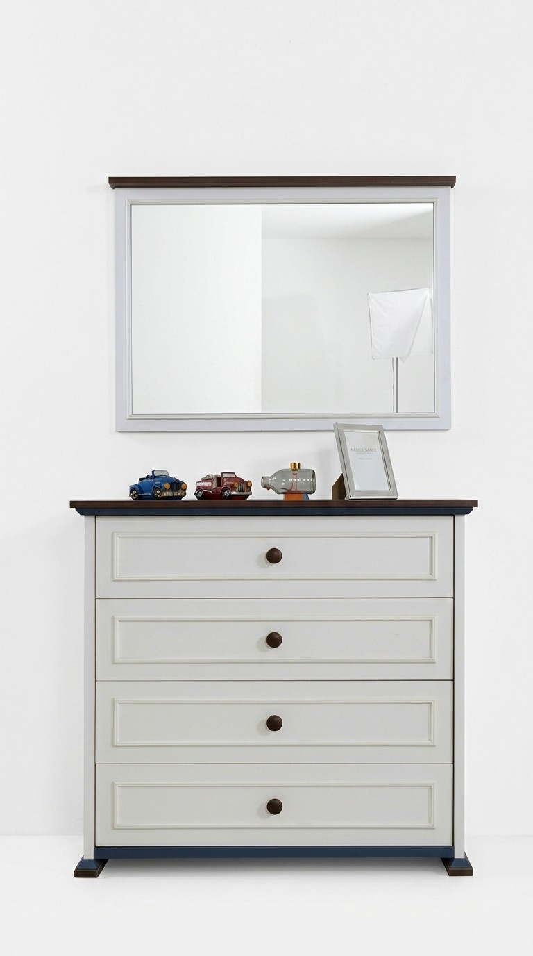 Kommode mit Spiegel Schubladen Holz Kommoden Jugendzimmer Sideboard