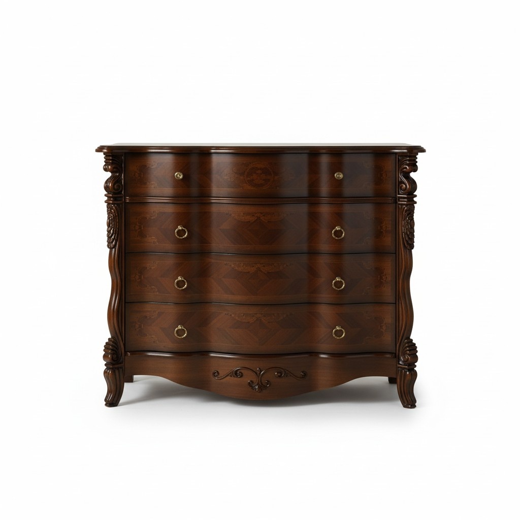 Kommode Naturholz Schlafzimmer Schublade Lounge Design Neu Möbel Braun