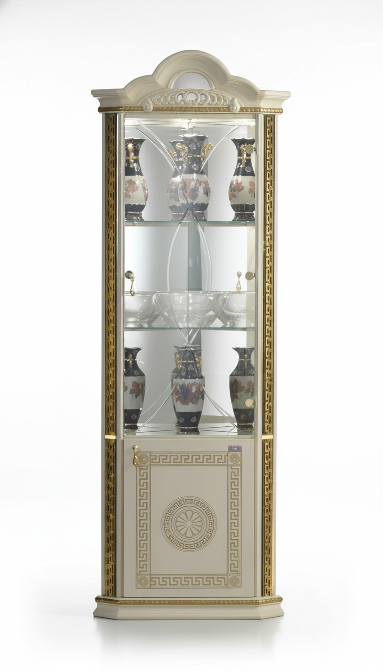 Kommode Regal Holz Vitrine Schrank Anrichte Schränke Klassische Eckvitrinen Neu