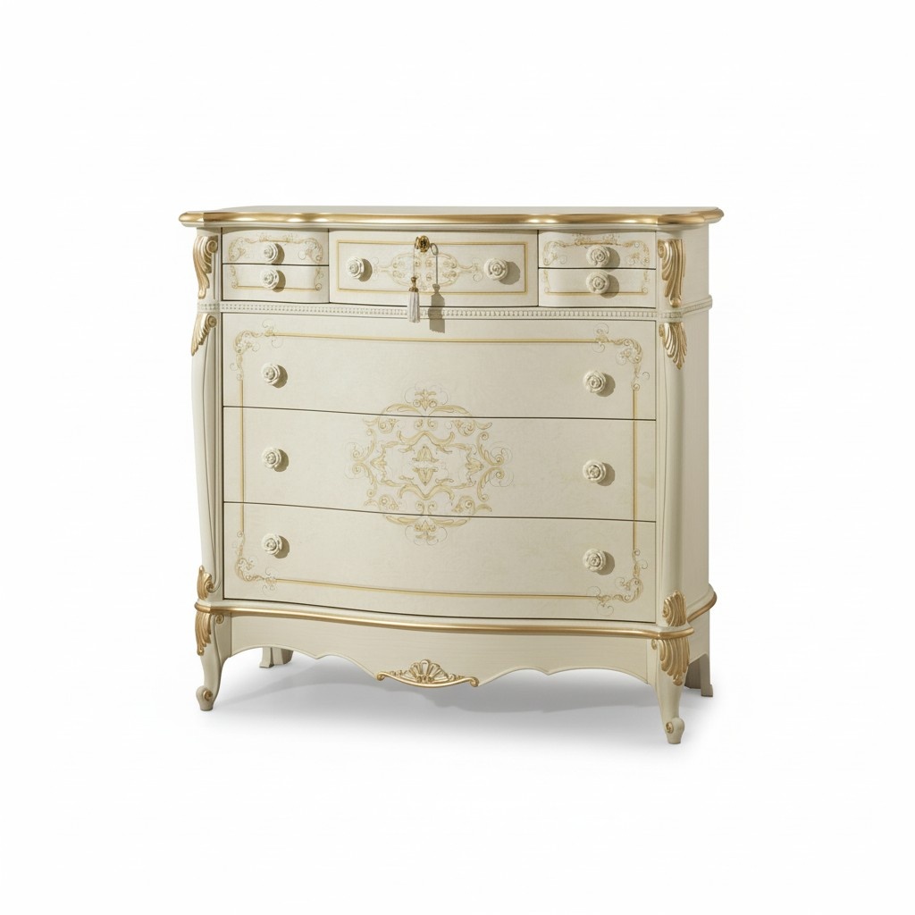 Kommode Schlafzimmer Kommoden Klassische Holz Sideboard Schrank Hochschrank Neu